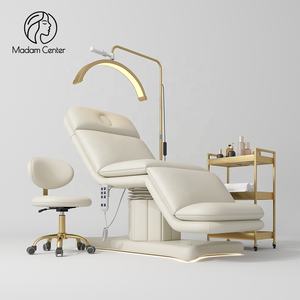 Lit de beauté électrique Madam Center avec bande lumineuse LED, table de <span class=keywords><strong>massage</strong></span> pliable en cuir synthétique pour <span class=keywords><strong>salon</strong></span> - Product Image 1