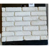 Brique fine en placage blanc pour mur extérieur, brique culturelle, carrelage intérieur, application extérieure pour maison