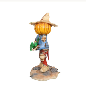3D tamaño <span class=keywords><strong>grande</strong></span> Color Halloween carnaval fibra de vidrio calabaza espantapájaros jugando <span class=keywords><strong>Banjo</strong></span> - Product Image 3