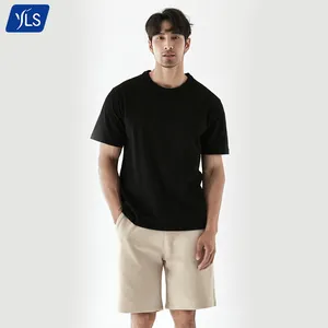 YLS pronto per la spedizione colori Comfort 210Gsm 100 cotone organico ad alta consistenza manica corta Dtg indumento personalizzato T-Shirt Basic vuota