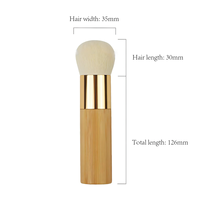 Pinceau de fond de teint Tarte Buffer Airbrush Finish, pinceau de mélange, poils synthétiques, virole en aluminium, pour maquillage crème, liquide et poudre