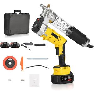 Pistola de Engrase Inalámbrica de 21 V, Pistola de Engrase Eléctrica de 15000 psi con Adaptador para Taladro y Capacidad de Carga de 600 cc - Product Image 3