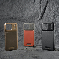 Coque de Téléphone Portable JOYPORODO L043 en Cuir Luxe avec Aromathérapie et Cadre Métallique Magnétique pour iPhone 17 16 15 14 Pro Max Air