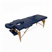 Meubles de salon de beauté sur mesure, table de massage pliable en bois noir portable, table de massage pour masseur