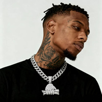 PD3161 Nouveau collier hip-hop européen et américain RICH FOREVER, pendentif billet de banque pour homme, entièrement serti de diamants, chaîne à maillons en alliage de zinc