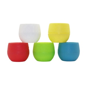 Pots de fleurs ronds en plastique, colorés, pour plantes, d'intérieur, <span class=keywords><strong>bureau</strong></span>, jardin, balcon, petits Pots - Product Image 1
