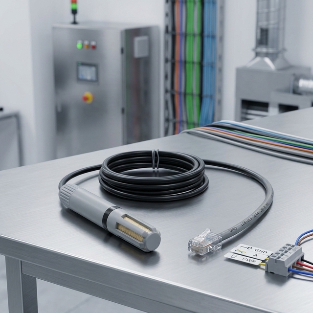 Industrial Temperature and Humidity Sensor Transmitter T/H Sensor RS485 Modbus for Environmental Measurements