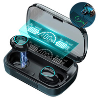 Écouteurs sans fil TWS Audifono M10 personnalisés à bas prix avec affichage LED, batterie externe intégrée, microphone intégré, écouteurs Bluetooth