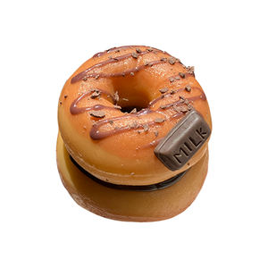 Juguete antiestrés de chocolate en forma de bagel, pan de simulación suave para apretar, juguete sensorial de donut para apretar - Product Image 5