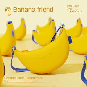 Fungoofun Banana Style Crossbody Bag Verano de moda impermeable Dumpling Shoulder Bag All-match Casual Style para hombres o mujeres - Product Image 3