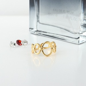yunnique Geometric <b>Gold</b> <b>Ring</b> Women's Fashion Party Jewelry Stainless Steel Exaggerated Design Large Size Accessory - Product Image 3