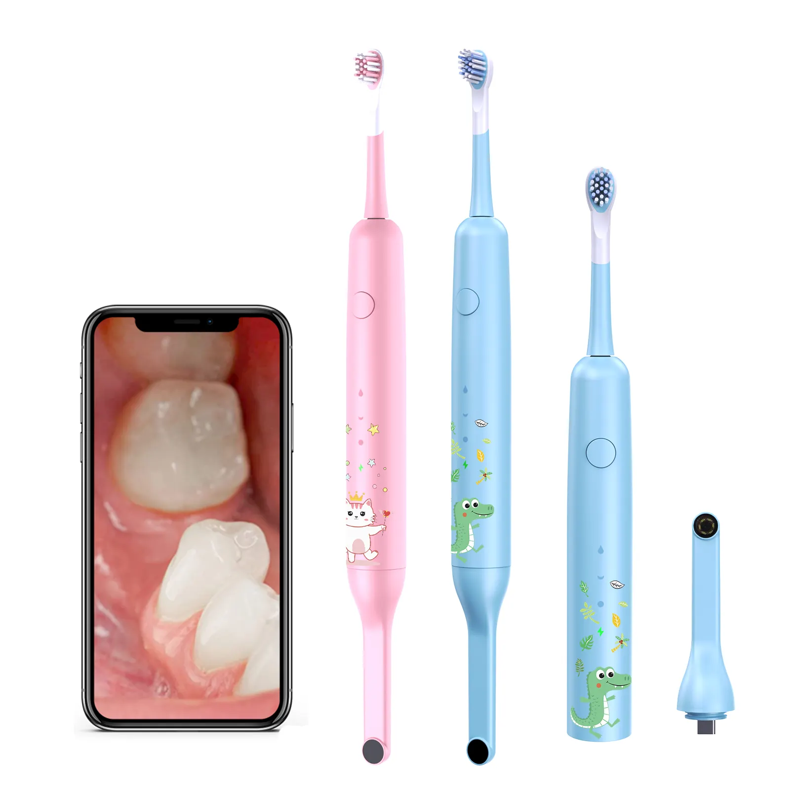 OEM ODM Support Kids Cute Cartoon Sonic Electric Toothbrush Rechargeable Baby Smart Toothbrush with Camera