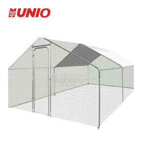 Grand <span class=keywords><strong>clapier</strong></span> à lapins en métal personnalisable cage à poulets poulailler arrière-cour poulailler enceinte - Product Image 1