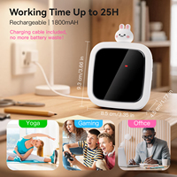 Yunbaoit Digitaler Visueller Timer Wiederaufladbar 99-Minuten Geräuschloser Countdown-Timer 9-Farben-Display Timer-Uhr für Kinder Erwachsene Küche