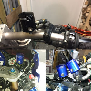 מיכל נוזל בלמים אוניברסלי מסגסוגת אלומיניום CNC לאופנוע, משאבה, קלאץ', מיכל קדמי - Product Image 6