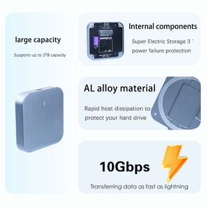 Vỏ ổ cứng <span class=keywords><strong>SSD</strong></span> M.2 <span class=keywords><strong>SATA</strong></span> NVMe giao thức kép USB 3.1 Gen 2 10Gbps, chất liệu nhôm - Product Image 3
