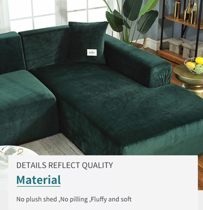 Wholesale Designer Living Room l Shape Spandex Furniture Protector Slipcovers Stretch Elastic <strong>Corner</strong> Velvet <strong>Sofa</strong> <strong>Sets</strong> <strong>Cover</strong> - Product Image 4