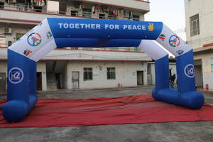 Nhà máy không khí liên tục Inflatable Velcro Logo vòm hình dạng cửa Inflatable hiển thị sử dụng trang trí Inflatable vòm cách đường hầm tổ chức sự kiện bán - Product Image 2