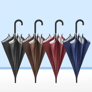 Guarda-chuva reto 8K 23 polegadas revestimento de prata guarda-chuvas personalizados de alta qualidade com impressão de logotipo