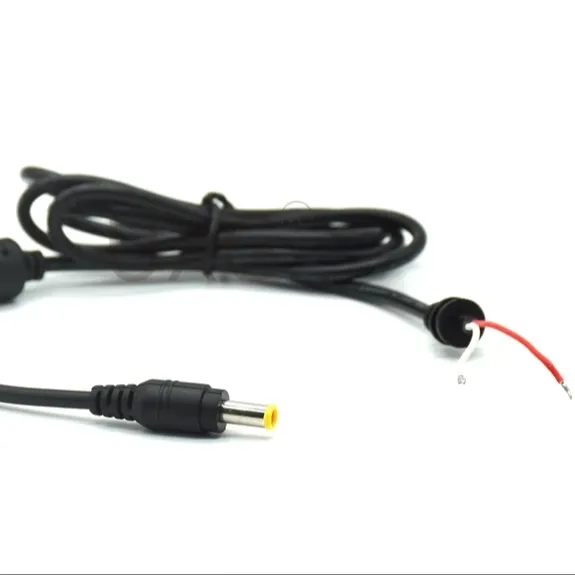 Kabel pengisi daya adaptor colokan DC Jack konektor daya Laptop 1.5m 5 kaki Dc 5.0X3.0mm untuk pengisi daya adaptor Laptop Samsung
