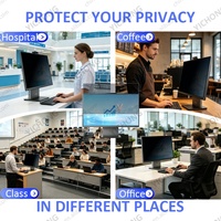 Film Privasi Komputer 2 Arah 180 Derajat Anti Spy Filter untuk Lenovo 27 Inch 16:9 Anti Refleksi Anti Spy Pelindung Layar Privasi