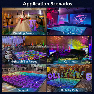 MOWL Manyetik Kablosuz Taşınabilir Dans Pisti Işığı RGB 3D Sonsuz Parti Sahne LED Dans Pisti Işığı Düğün Parti Sahnesi için Aydınlatmalı - Product Image 6