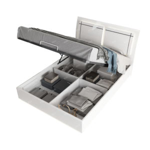 NOVA bianco illuminato testiera Queen King Size set <span class=keywords><strong>da</strong></span> <span class=keywords><strong>letto</strong></span> mobili alta Gloss pittura moderna piattaforma <span class=keywords><strong>letto</strong></span> con riporre - Product Image 6