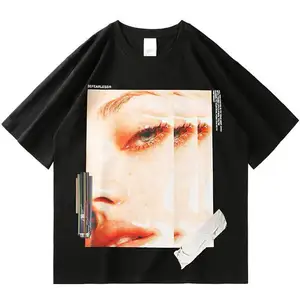 High Quality Heavy Industry Men's Oversized Printed T-Shirt Comfortable casual men's T-shirt for everyday gatherings