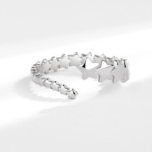 Offre Spéciale – Bague Ouverte Ajustable Étoile Pentagramme Simple pour Femme, Bague Creuse en Cuivre avec Breloque Mulet, Bijou - Product Image 3
