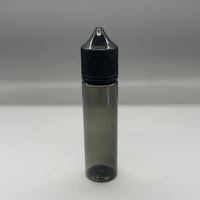 Ecannal Botol Tetes Plastik PET 60Ml 2 Oz, Penitis Nozzle Ramping Tanpa Sekrup Dapat Diganti