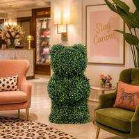 Plante décorative artificielle en forme d'ours en feuilles de Milan, en PE écologique, pour la maison, les mariages, les jardins, Noël et Navidad