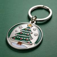 Fournisseur professionnel de porte-clés en métal pour Noël, porte-clés en alliage personnalisé pour les marchandises de Noël et les boutiques de cadeaux