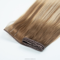 Extension de cheveux invisible en trame papillon russe blonde sans couture avec trous, extension de cheveux en trame papillon avec trous, extension de cheveux en trame de peau avec trous