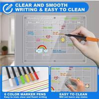 Usine personnalisée Offre Spéciale clair magnétique réfrigérateur calendrier acrylique réfrigérateur babillard