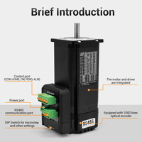 Motor paso a paso de bucle cerrado Nema 23 integrado de 36 VCC y 3 Nm con controlador Modbus-RS485 para transportadores de clasificación, enrutadores CNC, AGV, AMR