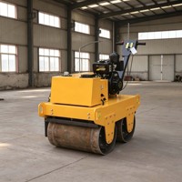 Rouleau compresseur vibrant à double tambour DR700B de 550 kg, largeur 700 mm, moteur diesel Changfa 180, pour travaux intensifs