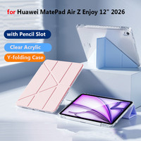 Casing untuk Huawei MatePad Air 12 Inch Air Z Enjoy 12 2026 Pro 12 Pro Max 13.2 12 XY Fold Tablet Anti-bengkok Penutup Akrilik Transparan.
