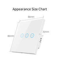 Interrupteur mural intelligent OCY 10A UE pour volet roulant, panneau tactile avec minuterie, compatible Smart Life, 240V, interrupteur intelligent WiFi pour rideaux