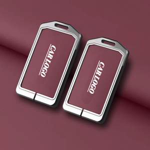 Étui de protection pour clé de voiture NFC en alliage de zinc et cuir, compatible avec BYD Tang DM Han EV Song PRO Qin PLUS DMI, accessoires pour porte-clés auto - Product Image 5
