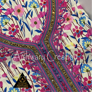 Fil peigné léger Style flammé Sheila broderie Dubaï arabe Abaya robe pour les femmes musulmanes popeline tissu Jalabiya moyen-orient - Product Image 2