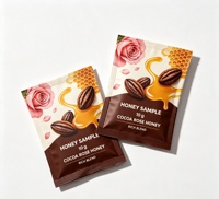 Sachets refermables à petite taille avec ligne de déchirement, sacs en plastique imprimés sur mesure, sachets en aluminium avec pelliculage mat pour le miel