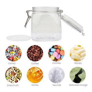 กล่องเก็บคุกกี้ PET ขนาด 500 มล. ฝาพับใส ปลอดสาร BPA แบบกำหนดเองได้ - Product Image 6