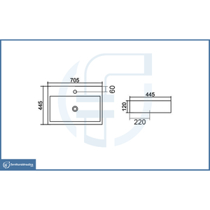 Lavabo da Appoggio in Porcellana Effetto Marmo 70.5x44.5cm, Design Moderno e Tradizionale per Hotel e Casa, Stile Rustico - La46 - Product Image 2