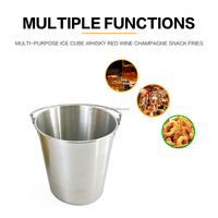 Seau à glace en métal JYB personnalisé, finition or et argent, durable, en fer, pour rafraîchir les boissons de bar, avec ou sans poignée de transport