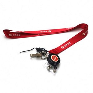 Promotional Stretchable Badge Reel Lanyards With Custom Logo for <b>ID</b> <b>Holder</b> Business Conferences Factory Price - Product Image 3