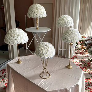 Boule de fleurs d'hortensia rose artificielle blanche EG-WB01 Décoration de <span class=keywords><strong>salle</strong></span> de mariage Tables de <span class=keywords><strong>salle</strong></span> Centres de table et décorations - Product Image 1