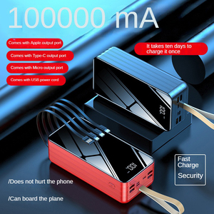 2025 Ali Baba Trending Products Logo personnalisé en gros 100000mAh 80000mAh PowerBanks avec 4USB et lumière LED pour téléphone - Product Image 4