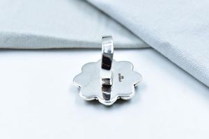 แหวนวินเทจปรับได้สีเทอร์ควอยซ์โมฮาวีและเงินสเตอร์ลิงแฮนด์เมดของขวัญแต่งงานที่สวยงามสำหรับคุณแม่ - Product Image 4