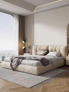 Lit en velours de qualité hôtelière 200x220cm, chef-d 'œuvre en bois massif pour villas - Product Image 3