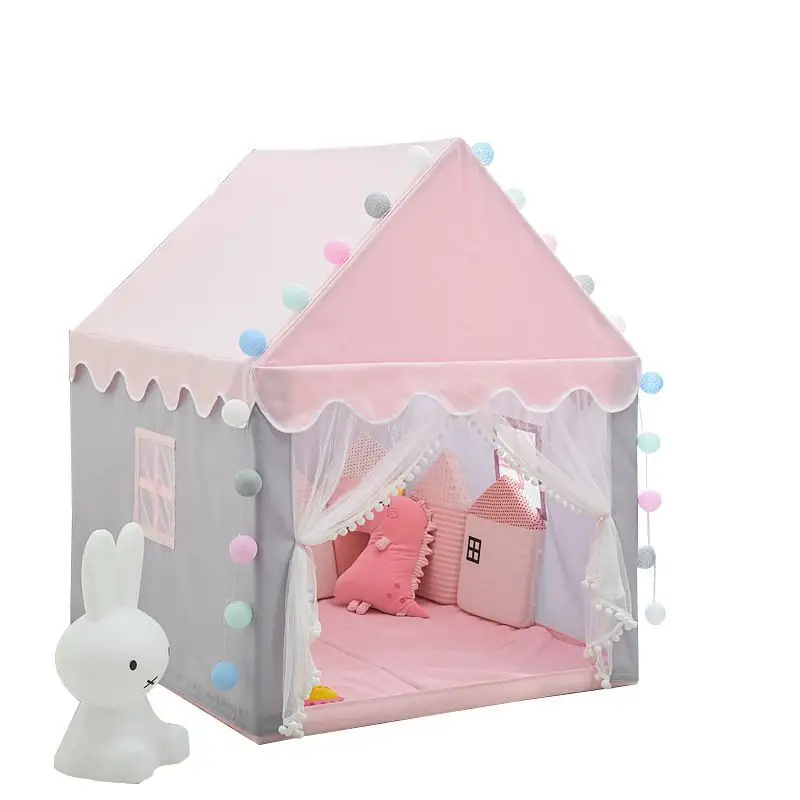 Tienda de juegos rosa para niños, casa de juego de Castillo de princesa, carpa de juguete para cuna, dosel, decoración para habitación
